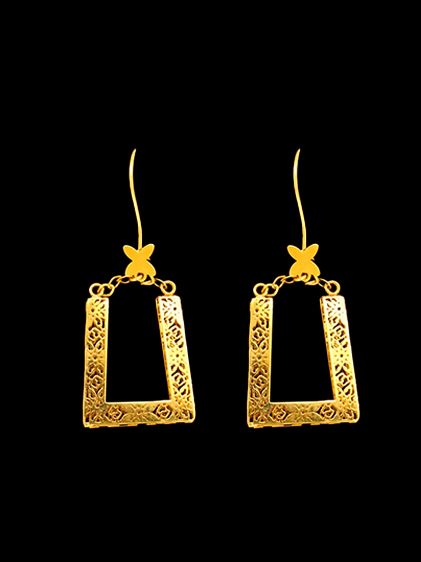 21K Gold Drop Earrings - SW12775